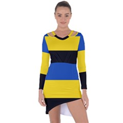 Gelderland Flag Asymmetric Cut-out Shift Dress by tony4urban