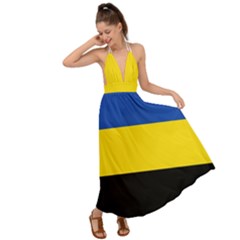 Gelderland Flag Backless Maxi Beach Dress by tony4urban