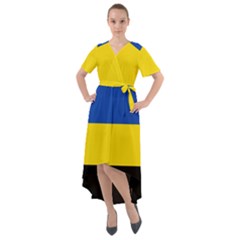 Gelderland Flag Front Wrap High Low Dress by tony4urban