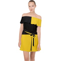 Baden Wurttemberg Flag Off Shoulder Chiffon Dress by tony4urban