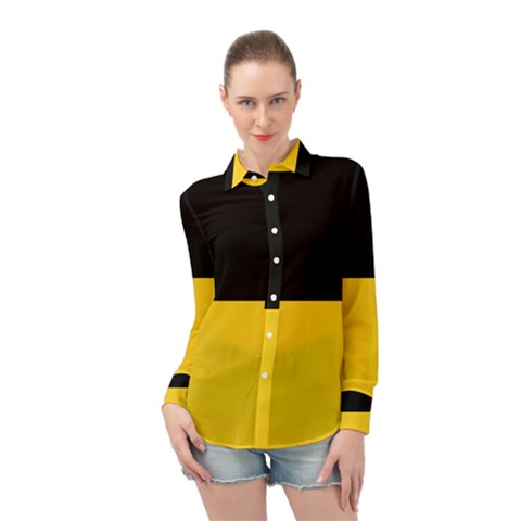 Baden Wurttemberg Flag Long Sleeve Chiffon Shirt by tony4urban