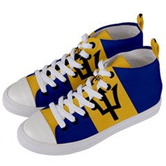 Barbados Women s Mid-top Canvas Sneakers by tony4urban