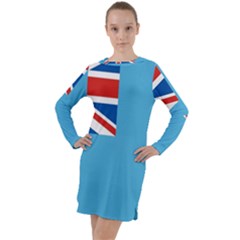 Fiji Long Sleeve Hoodie Dress by tony4urban