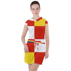 Antwerp Flag Drawstring Hooded Dress