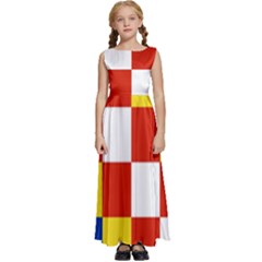 Antwerp Flag Kids  Satin Sleeveless Maxi Dress