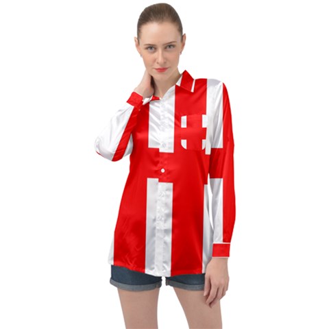 England Long Sleeve Satin Shirt by tony4urban