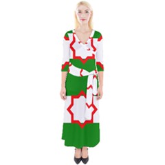 Andalusia Flag Quarter Sleeve Wrap Maxi Dress by tony4urban