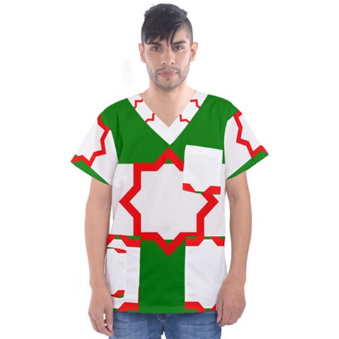 Andalusia Flag Men s V-neck Scrub Top by tony4urban