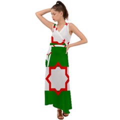 Andalusia Flag V-neck Chiffon Maxi Dress by tony4urban