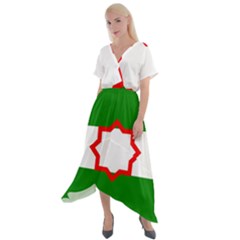 Andalusia Flag Cross Front Sharkbite Hem Maxi Dress by tony4urban