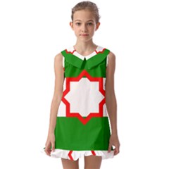 Andalusia Flag Kids  Pilgrim Collar Ruffle Hem Dress