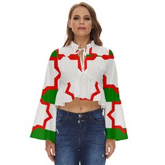 Andalusia Flag Boho Long Bell Sleeve Top by tony4urban