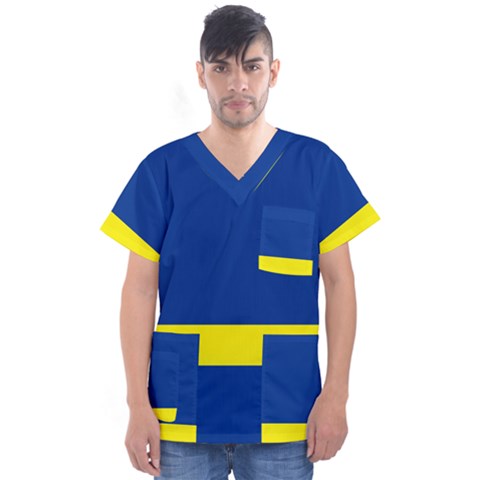 Curacao Men s V-neck Scrub Top by tony4urban