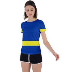 Curacao Back Circle Cutout Sports Tee by tony4urban