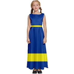 Curacao Kids  Satin Sleeveless Maxi Dress by tony4urban