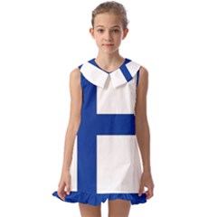 Finland Kids  Pilgrim Collar Ruffle Hem Dress