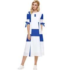 Finland Bow Sleeve Chiffon Midi Dress by tony4urban