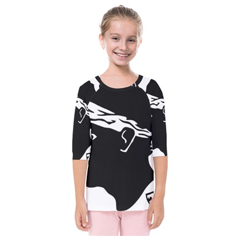 Corsica Flag Kids  Quarter Sleeve Raglan Tee by tony4urban