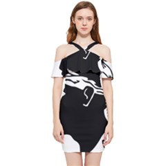 Corsica Flag Shoulder Frill Bodycon Summer Dress by tony4urban