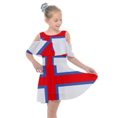 Faroe Kids  Shoulder Cutout Chiffon Dress