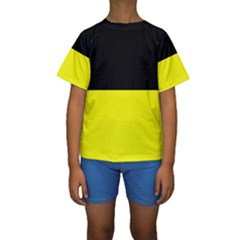 Kashubian Flag Kids  Short Sleeve Swimwear by tony4urban