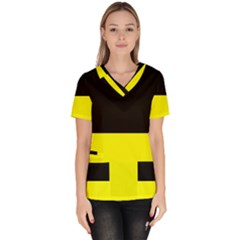 Kashubian Flag Women s V-neck Scrub Top by tony4urban