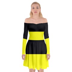 Kashubian Flag Off Shoulder Skater Dress by tony4urban