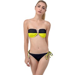 Kashubian Flag Twist Bandeau Bikini Set by tony4urban