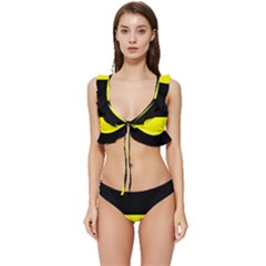 Kashubian Flag Low Cut Ruffle Edge Bikini Set