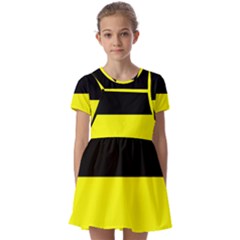 Kashubian Flag Kids  Short Sleeve Pinafore Style Dress