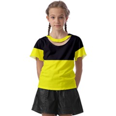 Kashubian Flag Kids  Front Cut Tee by tony4urban