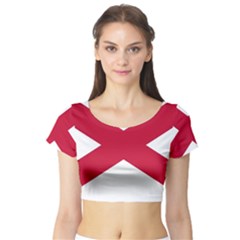 Anglo Irish Flag Short Sleeve Crop Top by tony4urban