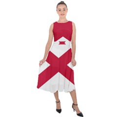 Anglo Irish Flag Midi Tie-back Chiffon Dress by tony4urban