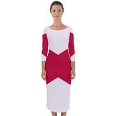 Anglo Irish Flag Quarter Sleeve Midi Bodycon Dress by tony4urban