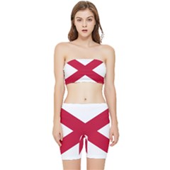 Anglo Irish Flag Stretch Shorts And Tube Top Set by tony4urban