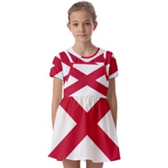 Anglo Irish Flag Kids  Short Sleeve Pinafore Style Dress by tony4urban