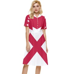 Anglo Irish Flag Button Top Knee Length Dress by tony4urban