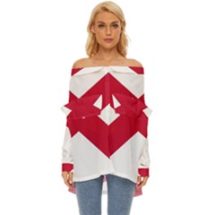 Anglo Irish Flag Off Shoulder Chiffon Pocket Shirt by tony4urban