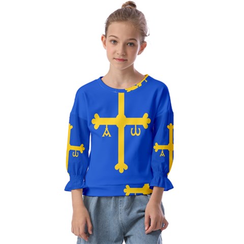 Asturias Kids  Cuff Sleeve Top by tony4urban