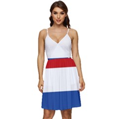 Netherlands V-neck Pocket Summer Dress  by tony4urban