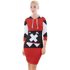 Amsterdam Quarter Sleeve Hood Bodycon Dress by tony4urban