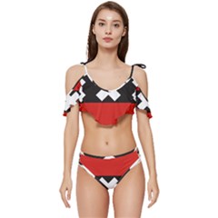 Amsterdam Ruffle Edge Tie Up Bikini Set	