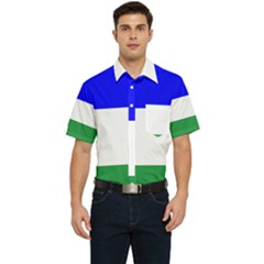 Ladinia Flag Men s Short Sleeve Pocket Shirt  by tony4urban