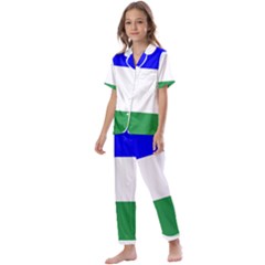 Ladinia Flag Kids  Satin Short Sleeve Pajamas Set by tony4urban