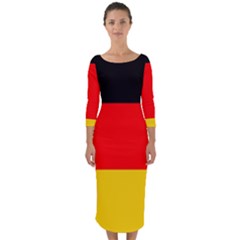 Germany Quarter Sleeve Midi Bodycon Dress by tony4urban