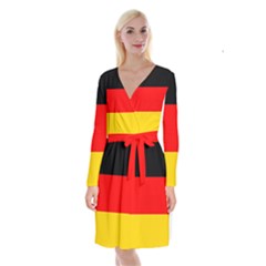 Germany Long Sleeve Velvet Front Wrap Dress by tony4urban