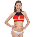 Germany Cross Front Halter Bikini Top View1