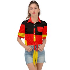 Germany Tie Front Shirt  by tony4urban