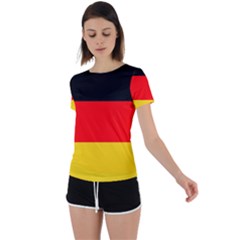 Germany Back Circle Cutout Sports Tee by tony4urban