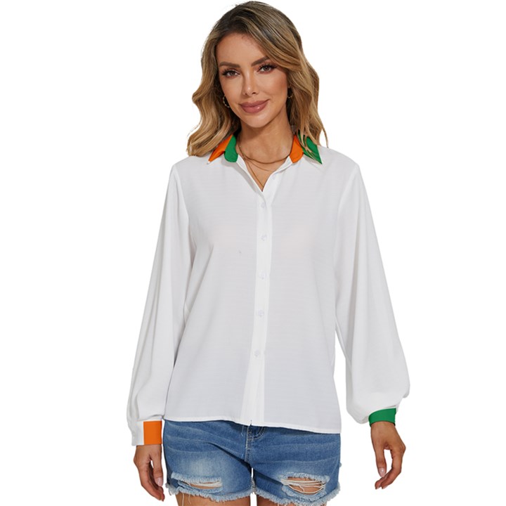 Ireland Women s Long Sleeve Button Down Shirt